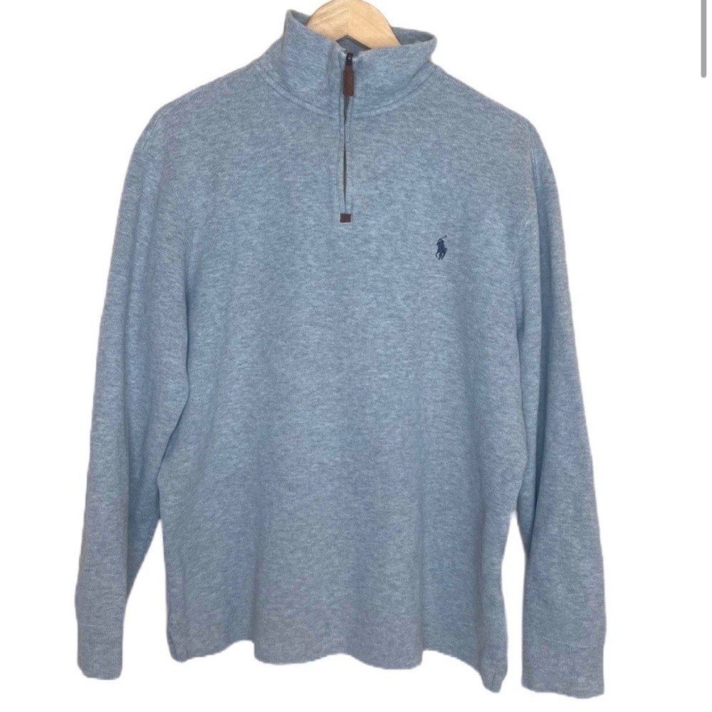 Polo Ralph Lauren Gray Quarter Zip Pullover Sweater